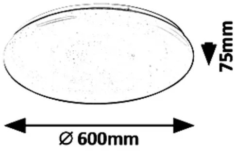 Rabalux 5450 - Plafoniera LED dimmerabile DANNY LED/60W/230V + telecomando