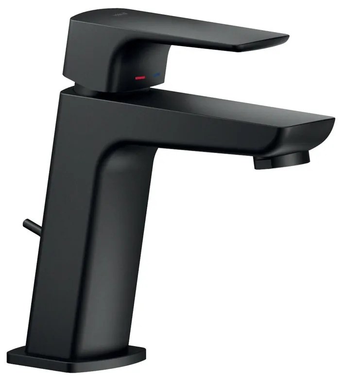 Rubinetto per lavabo a canna bassa getto aerato Acquaviva nero verniciato a polvere opaco NOBILI H 15.2 cm