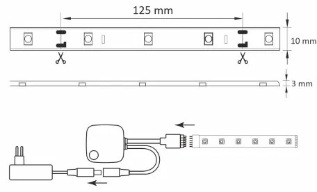 Striscia LED RGB dimmerabile Wi-fi + funzione musicale LED/16W 5 m Tuya