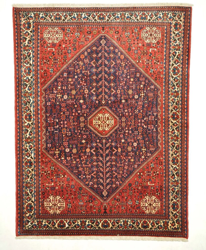 Abadeh Tappeto 200x150 Blu (Iran) Annodato A Mano