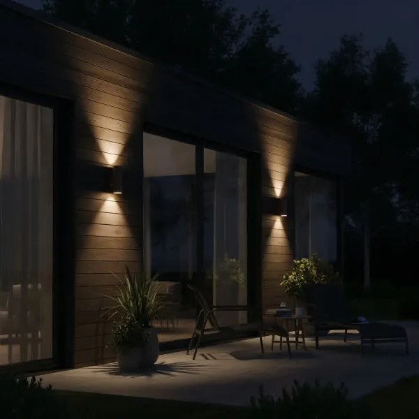 Ideal Lux - Applique da parete per esterni GUN 1xE27/60W/230V 31 cm IP54 marrone