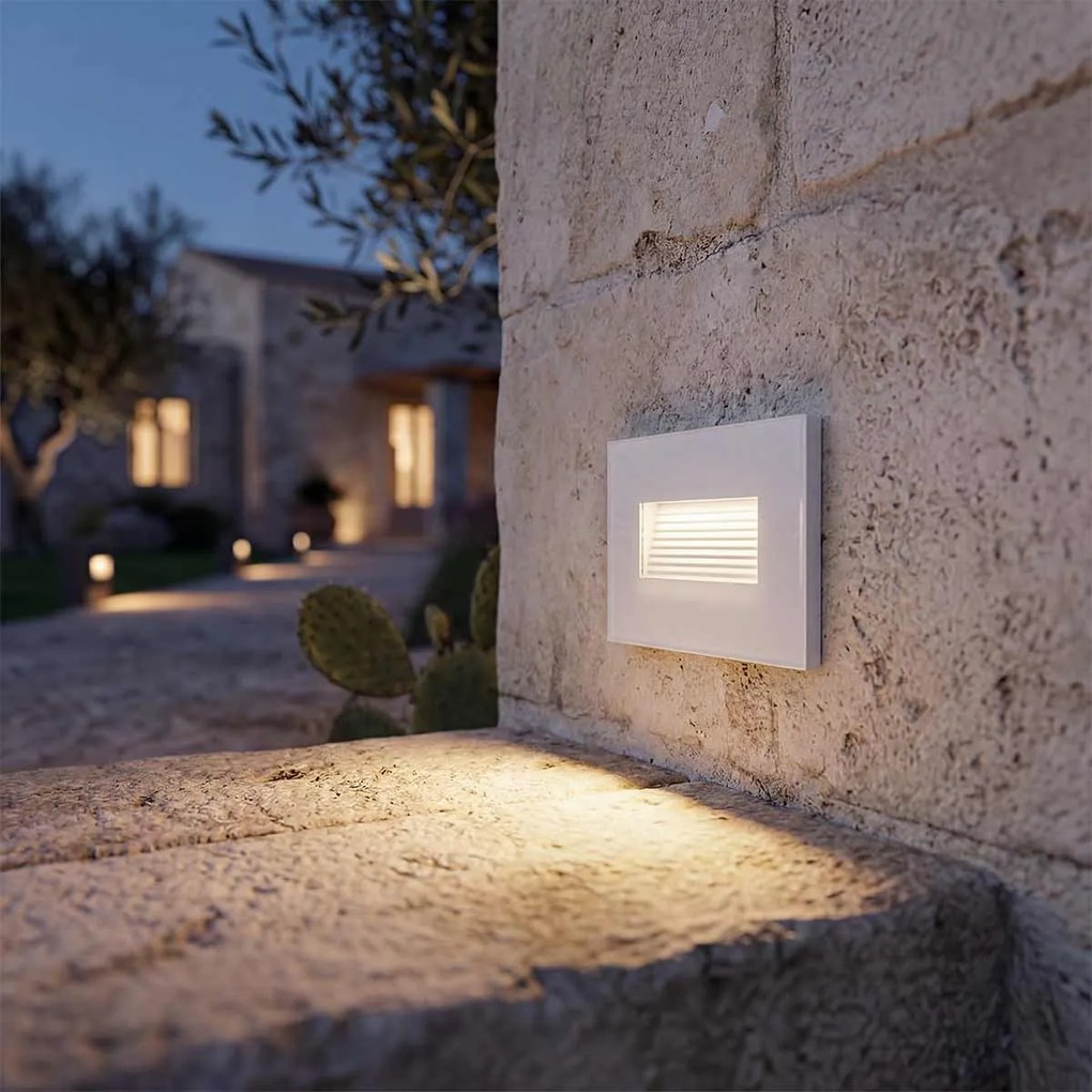 Segnapasso LED per scatola 503 3.5W IP65 Luce Asimmetrica Colore Bianco Freddo 6.000K