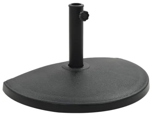 Base per Parasole Semicircolare in Poliresina 15 kg Nero