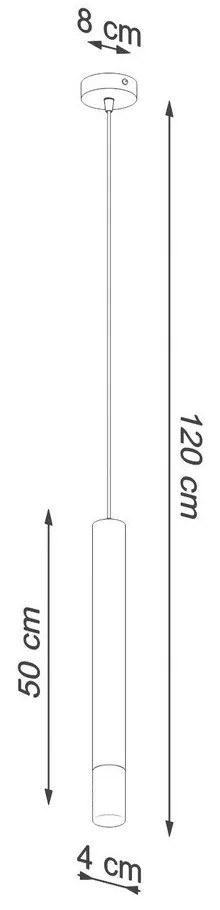 Lampadario nero in metallo ø 8 cm Vittoria – Sollux