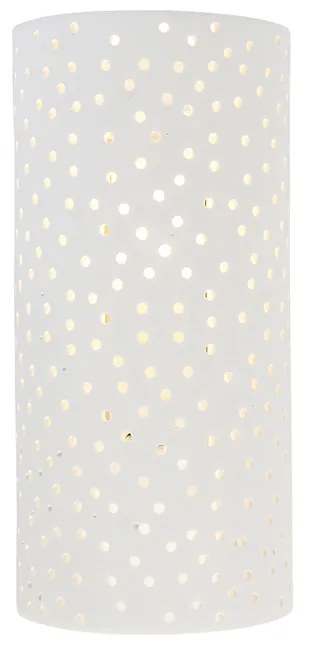 Lampada da parete vintage in gesso bianco a forma di cilindro - Mahou