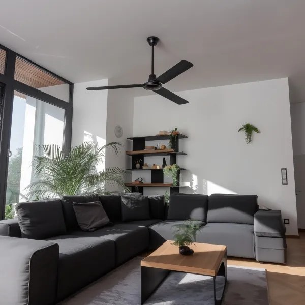 ZEVENTI - Ventilatore a soffitto TOFINO nero