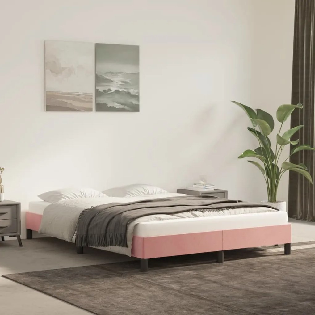 Giroletto Rosa 140x190 Cm İn Velluto /