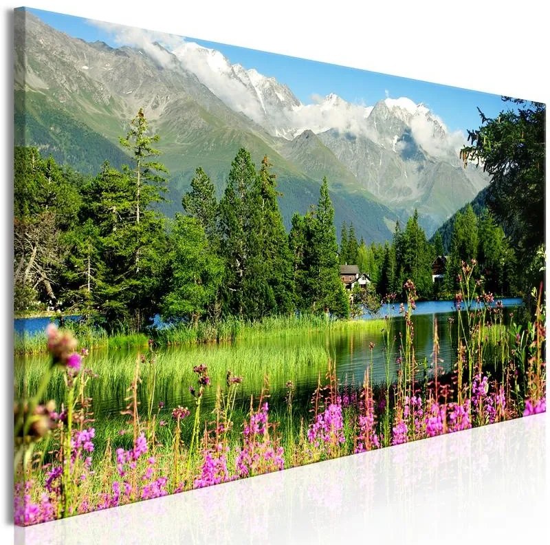 Quadro  Spring in the Alps (1 Part) Narrow  Larghezza x Altezza Home decor 120x40