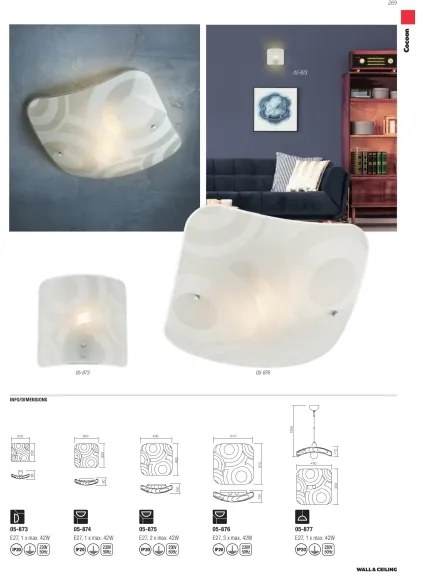 Redo 05-877 - Lampadario su cavo COCOON 1xE27/42W/230V crema