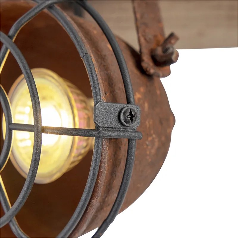 Faretto smart marrone ruggine orientabile incl. 3 WiFi GU10 - Gina