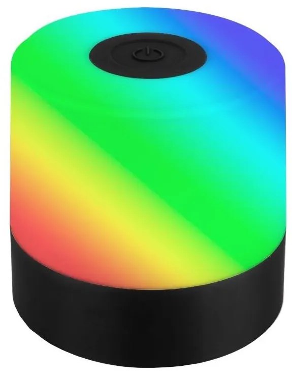 Briloner 7462015 - Lampada da tavolo LED RGB ricaricabile 1,5W 5V IP44 nera