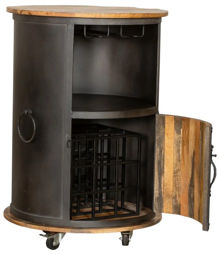 Scaffale per vino in metallo nero 9 bottiglie 60x85 cm Luni - Interia Home &amp; Living