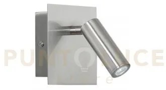 Applique a parete led dickens orientabile nickel 2,2w 220lm 3000k 1...