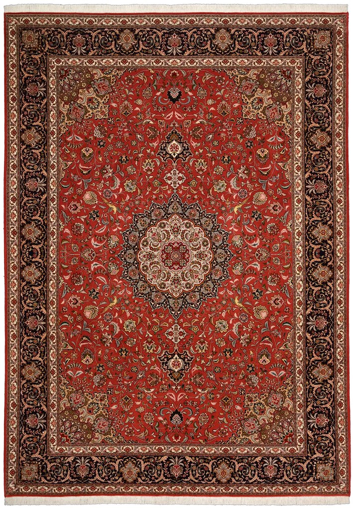 Tabriz Tappeto persiano 350 x 250 Rosa (Iran) Annodato A Mano