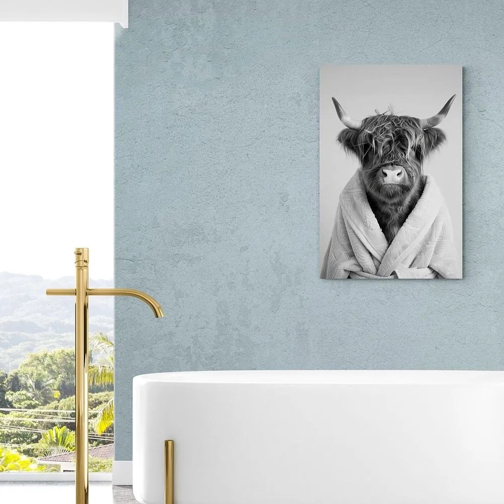 Quadro su tela – Mucca in accappatoio