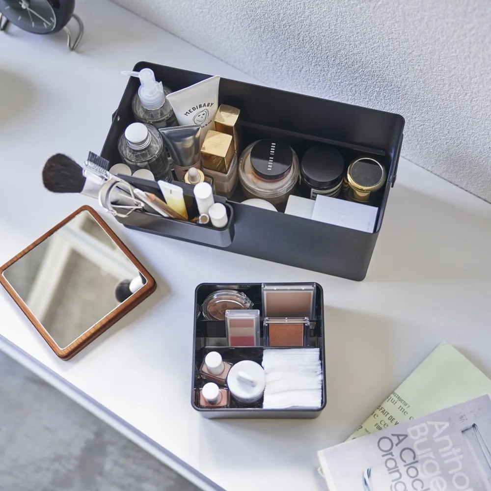 Organizer da bagno in metallo nero per cosmetici - YAMAZAKI