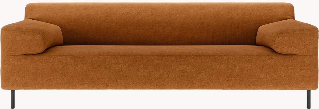 Divano 3 posti arancione scuro/nero freistil180, larg. 222 cm