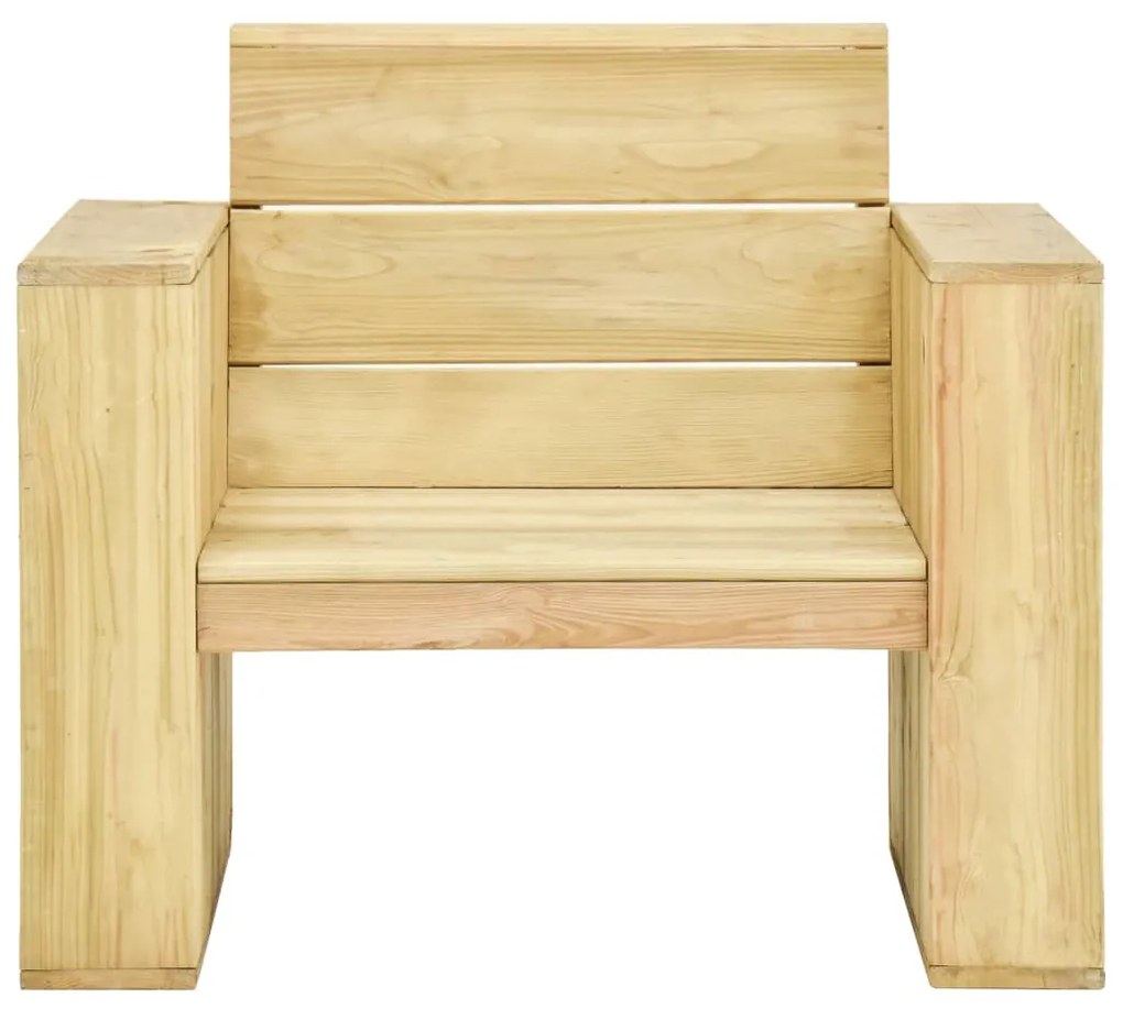 Sedia da giardino con cuscini antracite legno pino impregnato