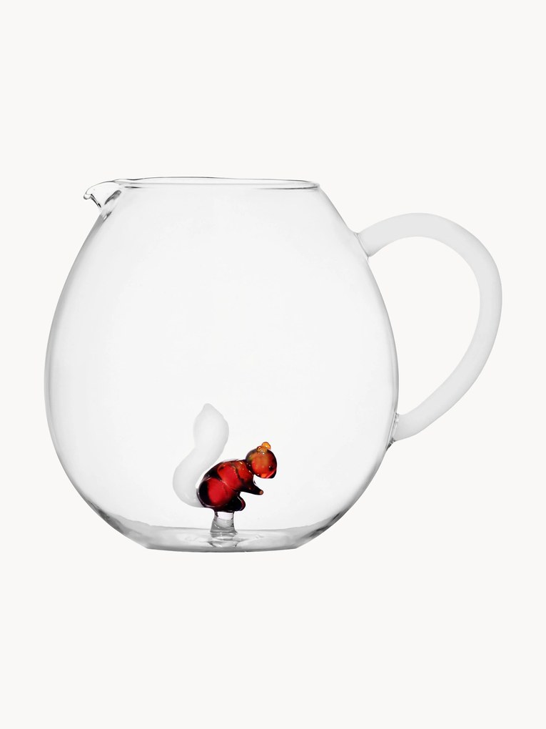 Brocca in vetro borosilicato fatta a mano Animal Farm, 2,9 L