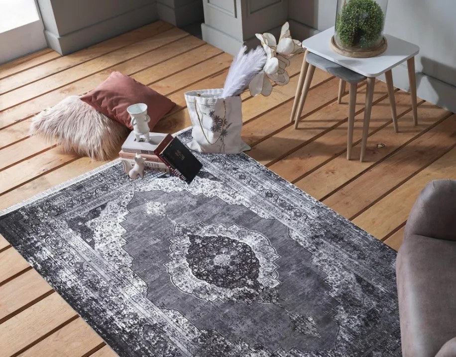 Tappeto grigio con fantasia in stile orientale Larghezza: 120 cm | Lunghezza: 170 cm