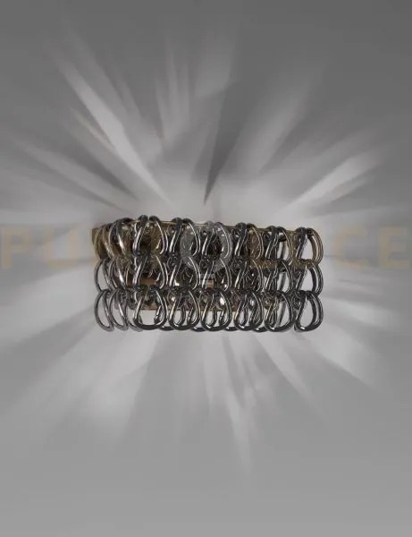 Giogali applique a parete 2 cristallo nickel nero e bronzo opaco 2 ...
