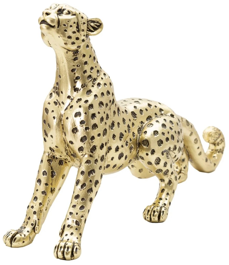 Statua di Leopardo Elegante Seduta 33x7,7x19,5 cm