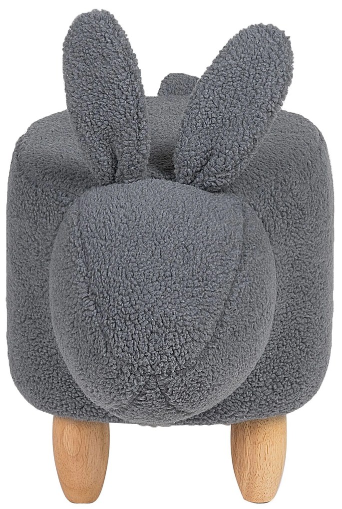 Pouf di tessuto grigio BUNNY Beliani