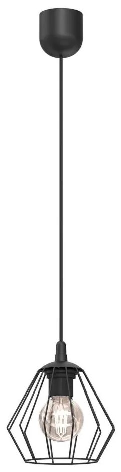 Lampadario a sospensione con filo LETI 1xE27/15W/230V nero