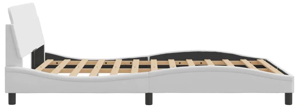 Giroletto con testiera bianco 120x200 cm in similpelle