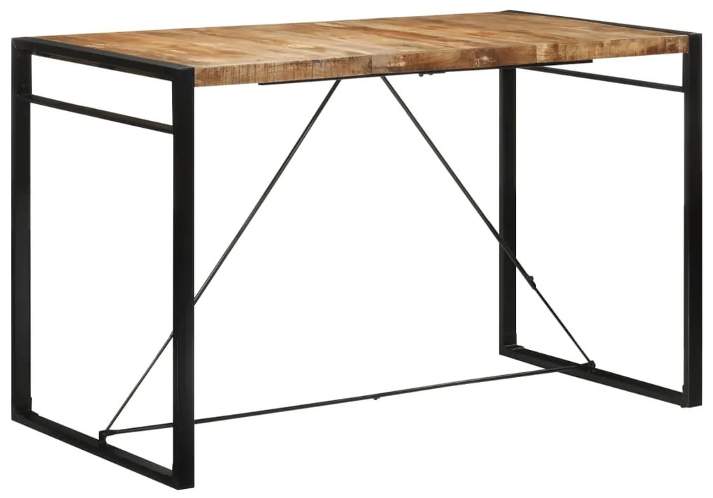 Tavolo Da Bar 175x90x110 Cm İn Legno Grezzo Massello Di Mango /