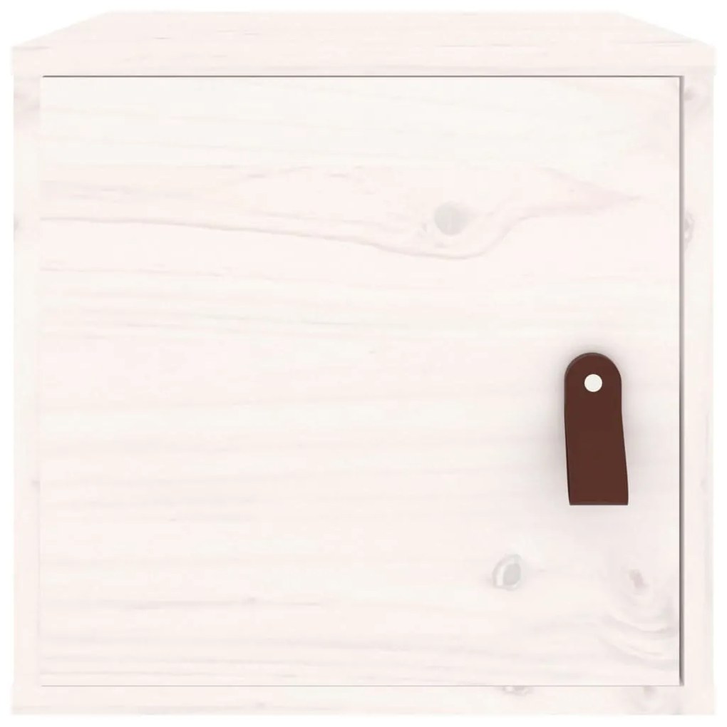 Pensili 2pz bianchi 31,5x30x30 cm in legno massello di pino