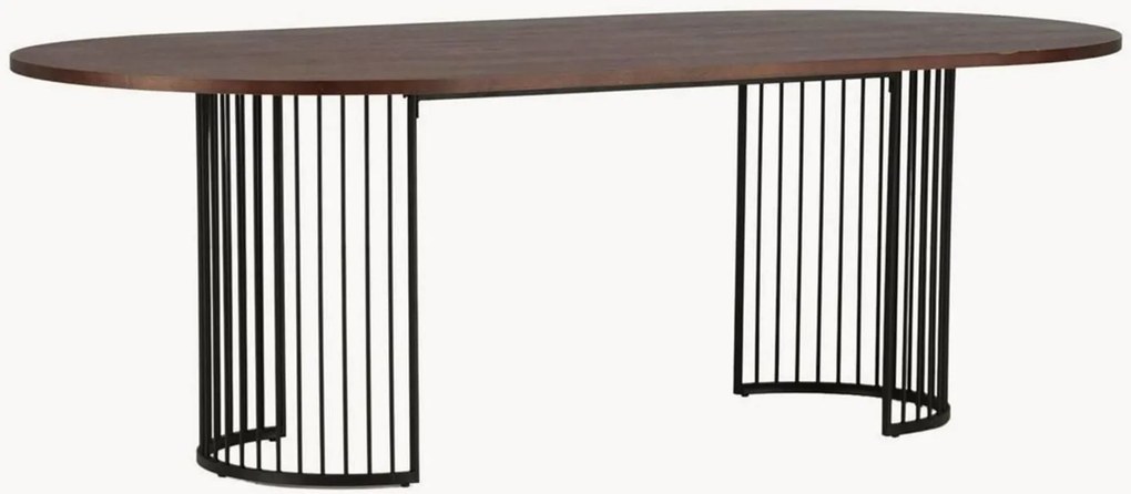Tavolo ovale con piano in legno Hamneskär, 220 x 110 cm