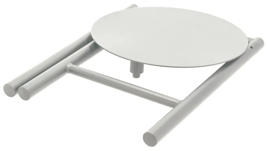Sgabello in metallo bianco Disc - Zone