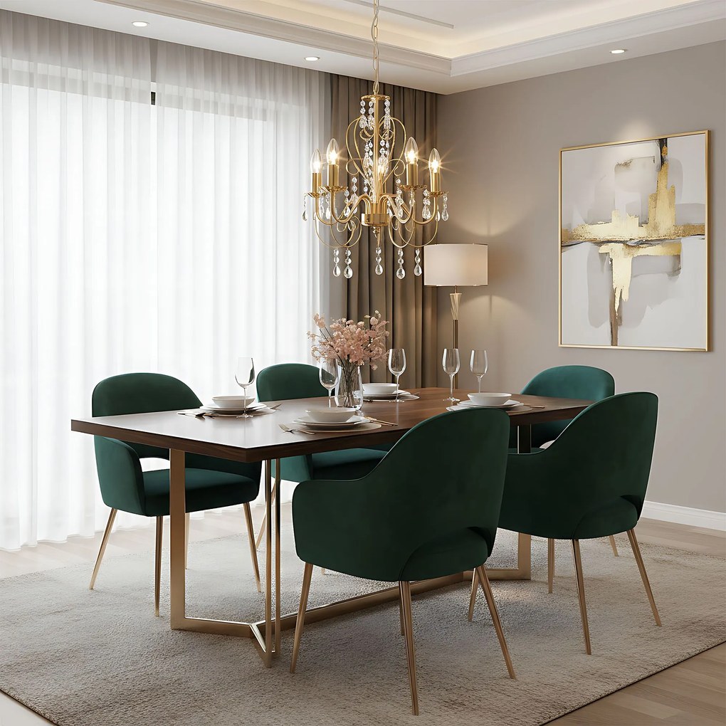 Lampada da soffitto EBT009-5CP GOLD