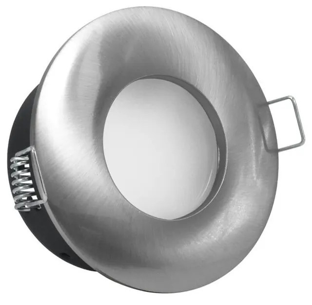 Portafaretto IP65 Tondo da Incasso per GU10 Foro Ø70mm Acciaio Inox