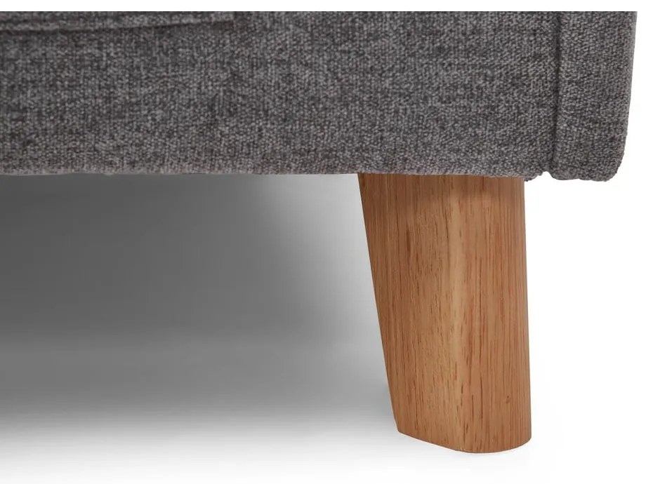 Letto da bambini con sponde grigio imbottito con contenitore con rete inclusa 90x200 cm Fun – Meise Möbel