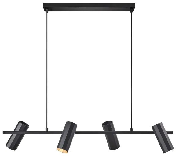 Nordlux - Lampadario a sospensione con filo ALANIS 4xGU10/15W/230V nero