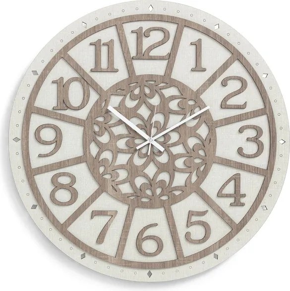 Orologio tondo D30 da parete in legno laminato TRS - NATURE