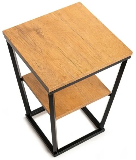 Tavolino EXPAND 57x40 cm nero/marrone