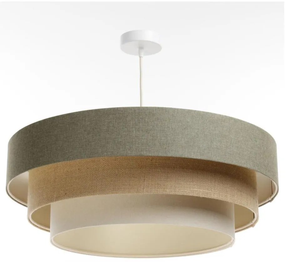 Lampadario a sospensione con filo BOHO TRINITI 1xE27/60W/230V grigio/beige/color crema