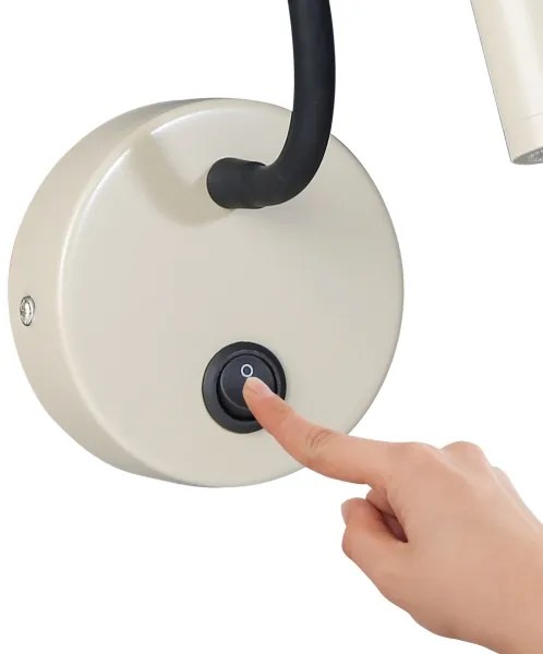 Brilagi - LED Lampada flessibile da muro MAYA LED/3W/230V 4000K beige