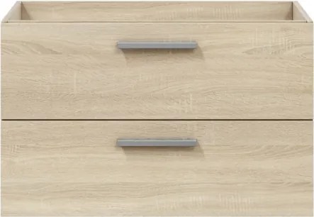 Mobile Da Bagno Sospeso 80 Cm 2 Cassetti Con Lavabo Nexa Rovere Canadian