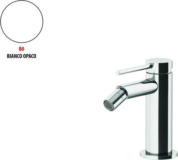 Rubinetto per bidet getto aerato Circle two GATTONI RUBINETTERIA bianco opaco con piletta