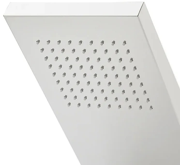 Soffione doccia a sbalzo 22x50 cm cromato in acciaio inox