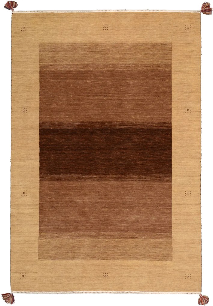 Loribaft Tappeto 140x200 Beige (Indian) Realizzato A Mano
