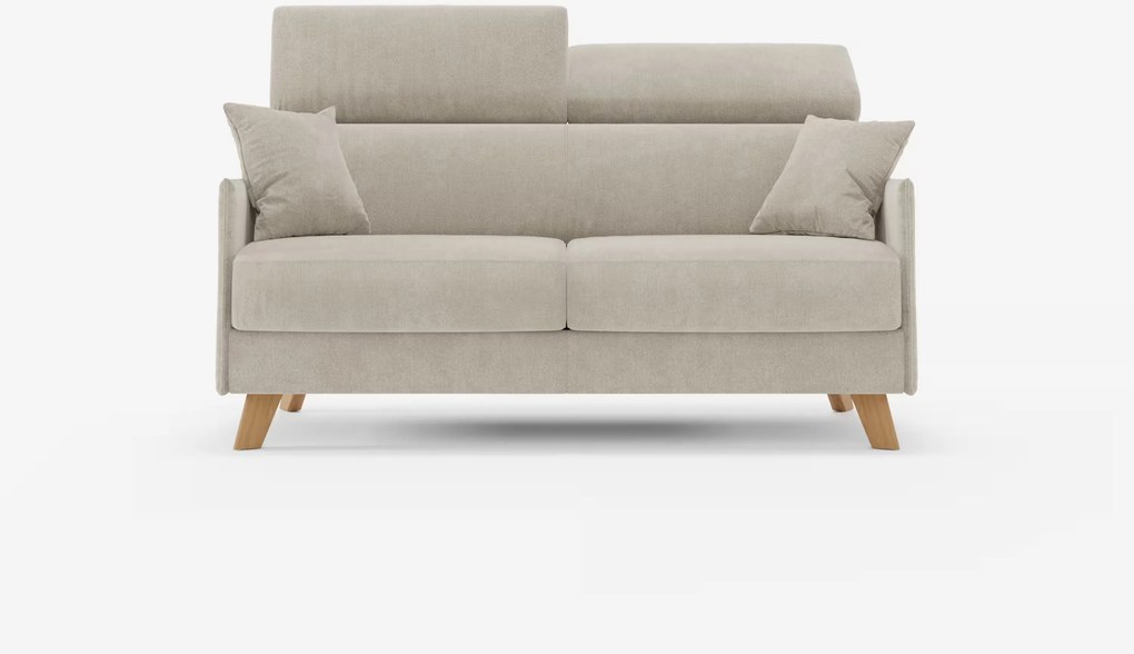 Sole divano letto matrimoniale design compatto - poggiatesta reclinabili e 100% sfoderabile in tessuto smacchiabile T23