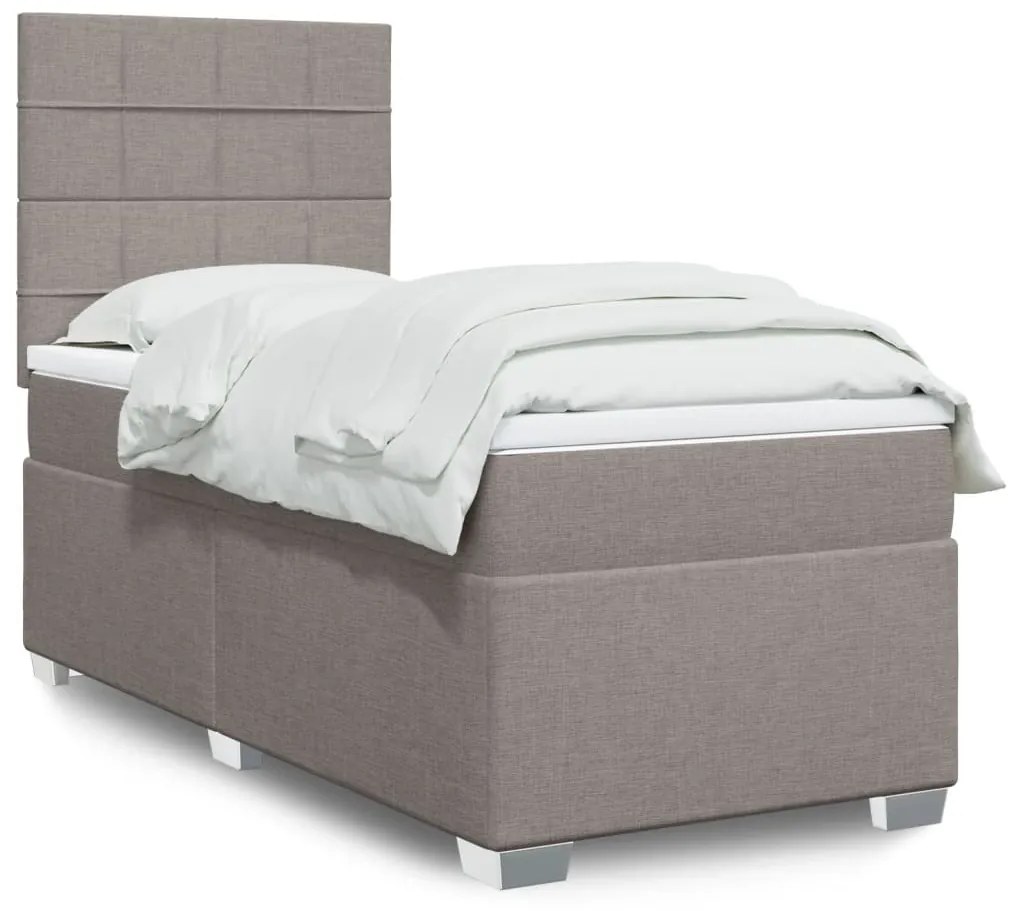 Giroletto A Molle Con Materasso Tortora 90x190 Cm İn Tessuto /