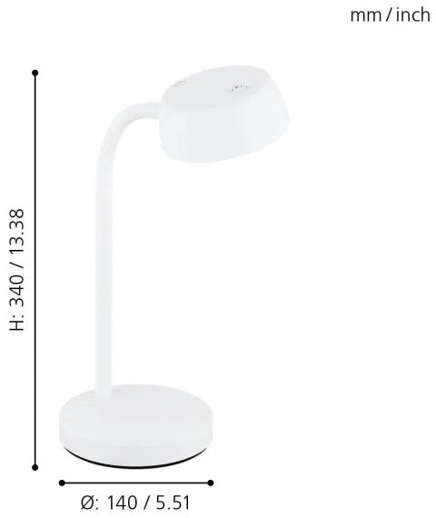 Eglo 99334 - Lampada da tavolo LED CABALES LED/4,5W/230V