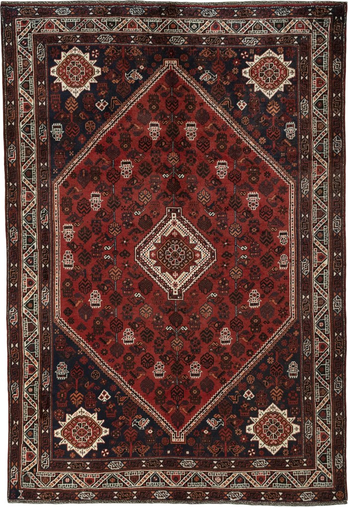 Shiraz Tappeto persiano 300x210 Rosso (Iran) Annodato A Mano