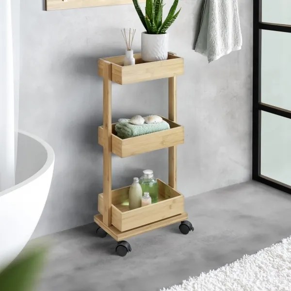 WENKO 24390100 - Scaffale TORTONA 18x71,5 cm marrone/nero